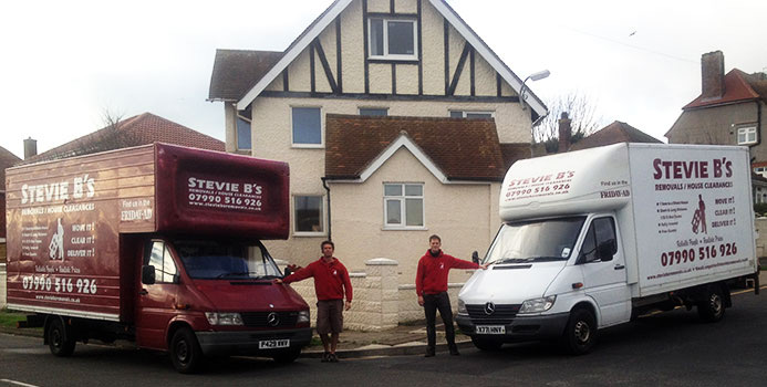 brighton hove hastings worthing seaford removals - stevie b's removals van doing a brighton removal